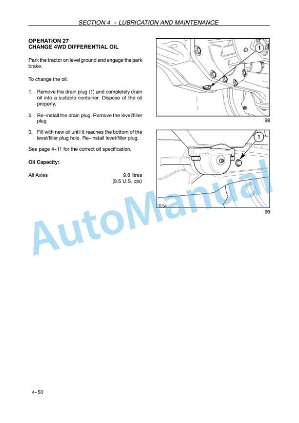 New Holland T6010, T6020, T6030, T6050, T6070 Delta and Plus Tractor Operation and Maintenance Manual 47380133-5