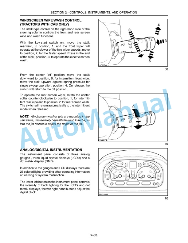 Alternative view of New Holland T6010, T6020, T6030, T6050, T6070 Delta and Plus Tractor Operation and Maintenance Manual 87717170