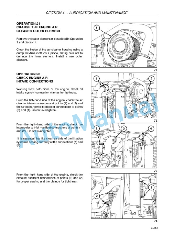 New Holland T6020, T6030, T6040, T6050, T6060, T6070 Elite Tractor Operation and Maintenance Manual 47380159-5