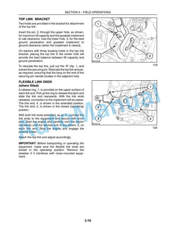 New Holland T6030, T6050, T6070, T6080 Power Command Operation and Maintenance Manual 87654981-4