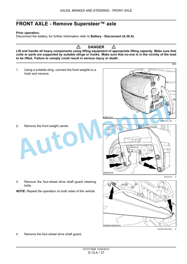 New Holland T6030, T6050, T6070, T6080, T6090 Power Command - Range Command Tractor Service Manual 87727160B-5