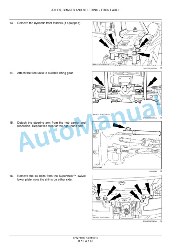 New Holland T6030, T6050, T6070, T6080, T6090 Power Command - Range Command Tractor Service Manual 87727160BNA-5