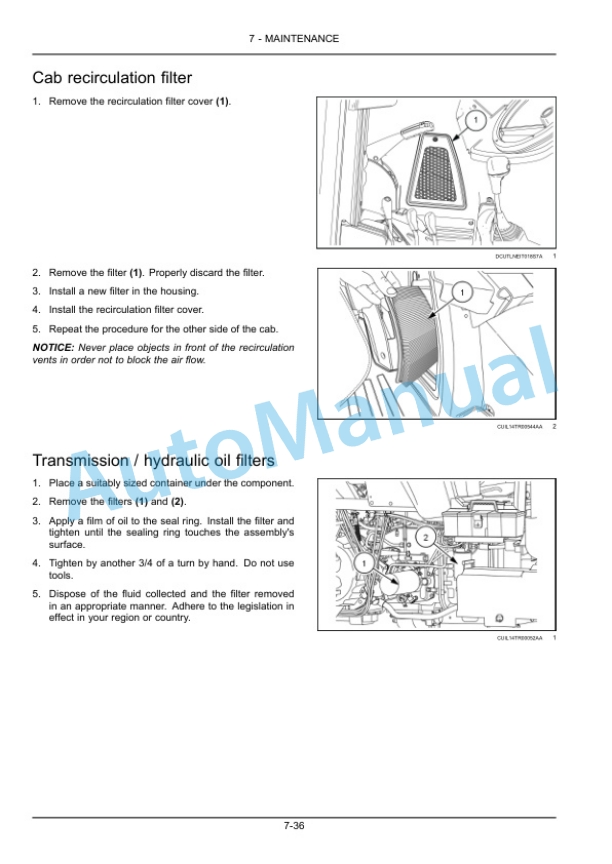 New Holland T6.110, T6.120, T6.130 Tractor Operation and Maintenance Manual 47793388-5