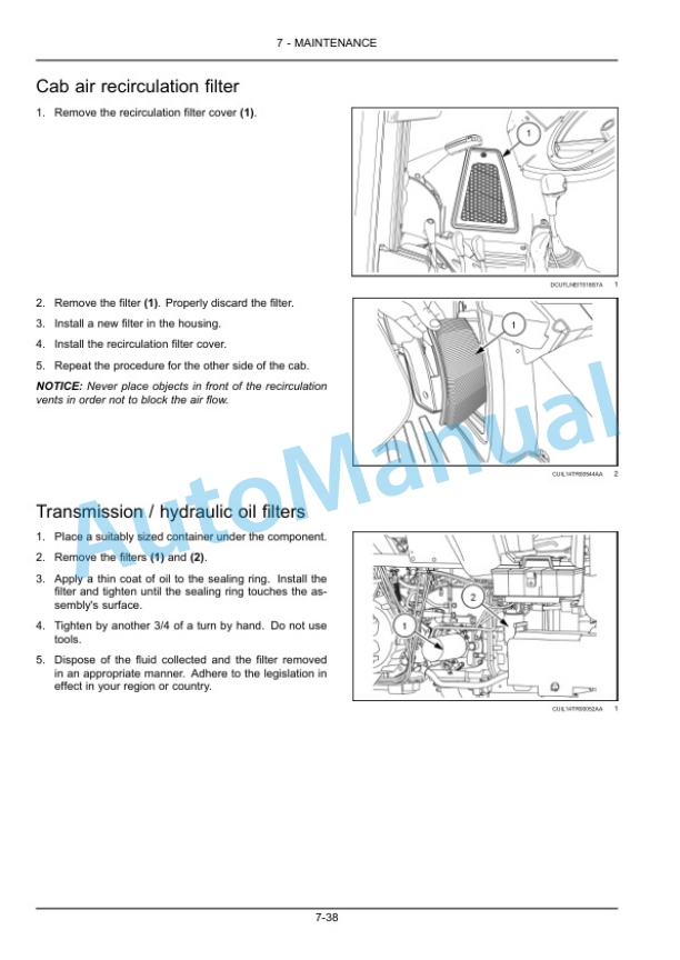 New Holland T6.110, T6.120, T6.130 Tractor Operation and Maintenance Manual 47952257-5