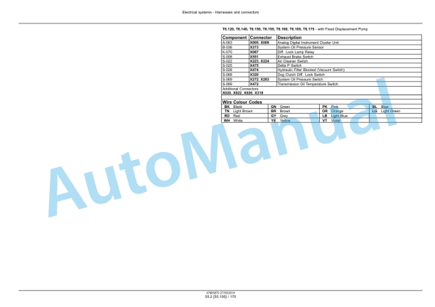 New Holland T6.120, T6.140, T6.150, T6.155, T6.160, T6.165, T6.175, T6.140 AutoCommand, T6.150 AutoCommand, T6.160 AutoCommand Tier 4A Tractor Service Manual 47720744-4