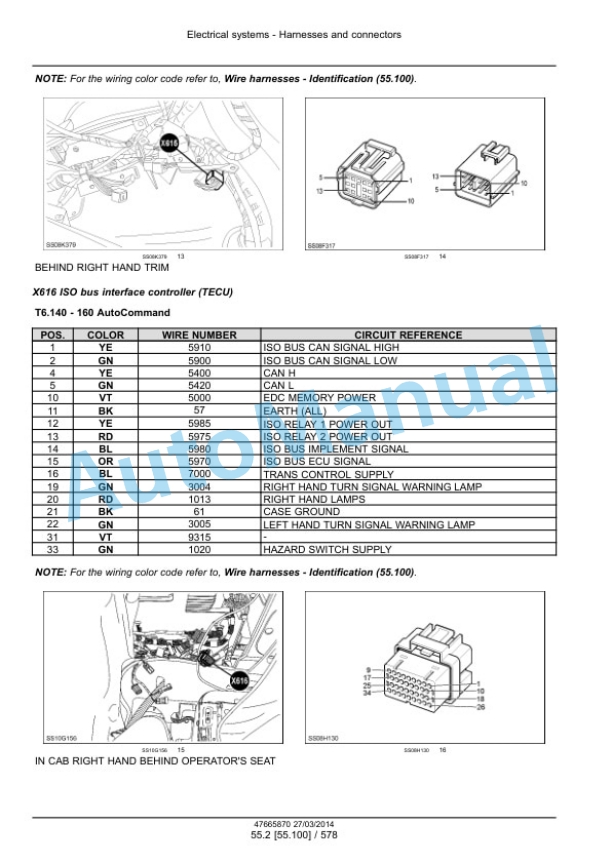 New Holland T6.120, T6.140, T6.150, T6.155, T6.160, T6.165, T6.175, T6.140 AutoCommand, T6.150 AutoCommand, T6.160 AutoCommand Tier 4A Tractor Service Manual 47720745-4