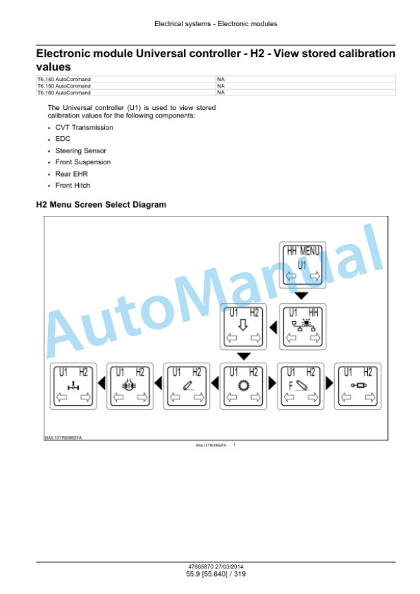 New Holland T6.120, T6.140, T6.150, T6.155, T6.160, T6.165, T6.175, T6.140 AutoCommand, T6.150 AutoCommand, T6.160 AutoCommand Tier 4A Tractor Service Manual 47720746-5