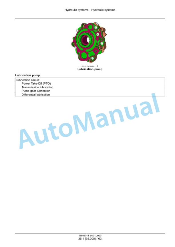 Alternative view of New Holland T6.125, T6.145, T6.155, T6.160, T6.165, T6.175, T6.180 Dynamic Command - Auto Command Stage IV Tractor Service Manual 51666744