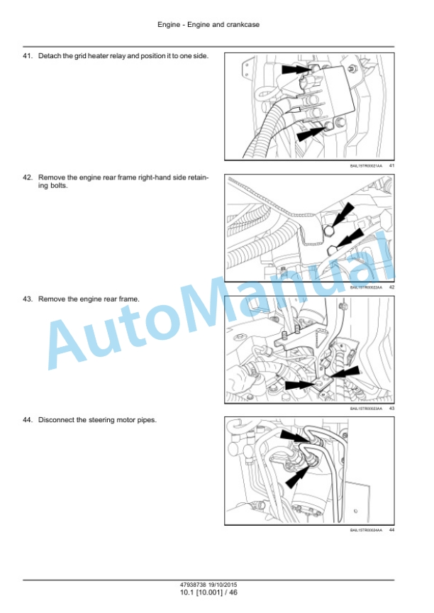 Alternative view of New Holland T6.125, T6.145, T6.155, T6.165, T6.175, T6.180 Auto Command Tier 4B Final Tractor Service Manual 47951289