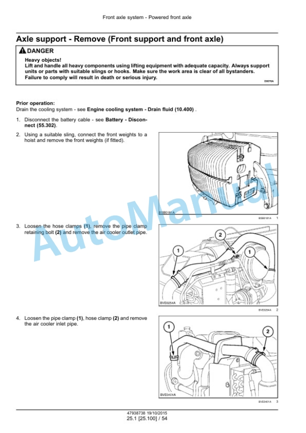 New Holland T6.125, T6.145, T6.155, T6.165, T6.175, T6.180 Auto Command Tier 4B Final Tractor Service Manual 47951291-3