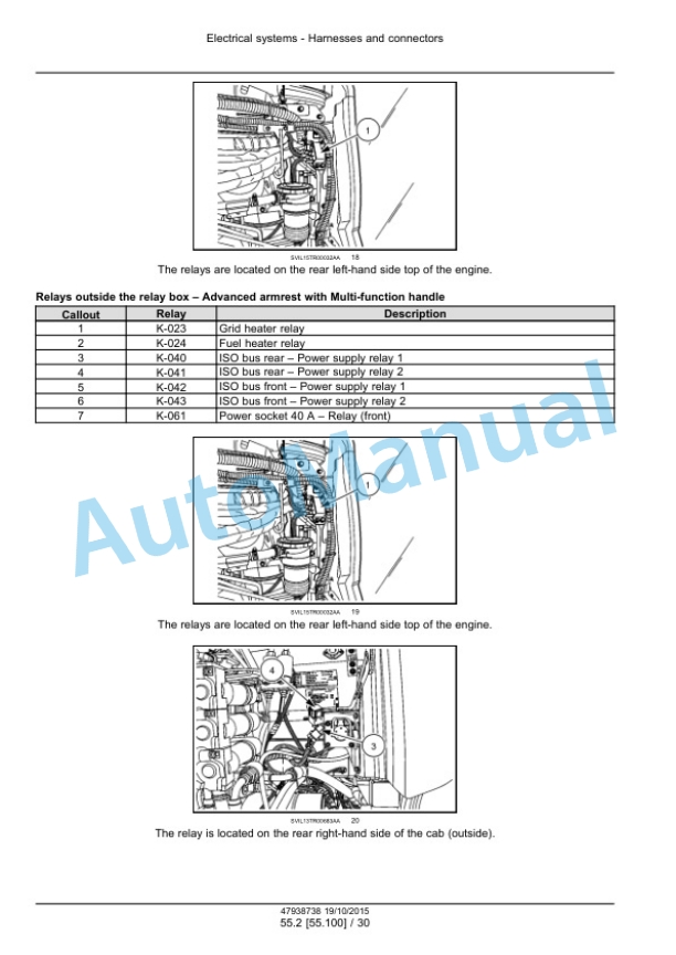 New Holland T6.125, T6.145, T6.155, T6.165, T6.175, T6.180 Auto Command Tier 4B Final Tractor Service Manual 47951295-2