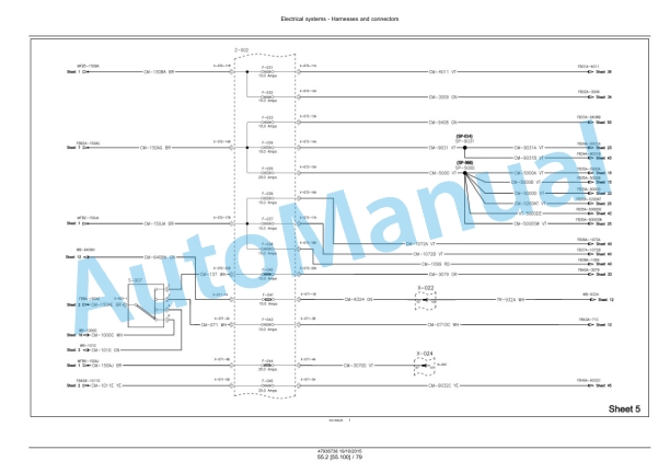 New Holland T6.125, T6.145, T6.155, T6.165, T6.175, T6.180 Auto Command Tier 4B Final Tractor Service Manual 47951295-3