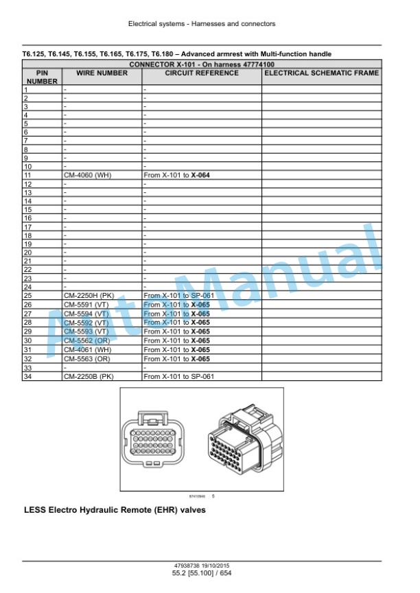 New Holland T6.125, T6.145, T6.155, T6.165, T6.175, T6.180 Auto Command Tier 4B Final Tractor Service Manual 47951297-4