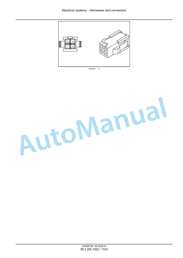 New Holland T6.125, T6.145, T6.155, T6.165, T6.175, T6.180 Auto Command Tier 4B Final Tractor Service Manual 47951298-5