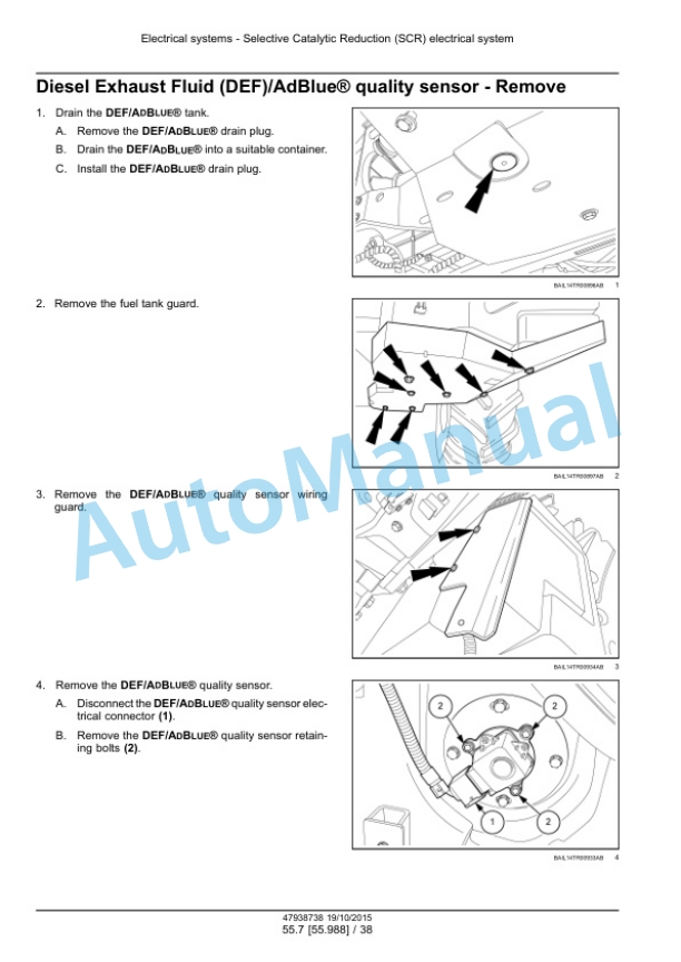 New Holland T6.125, T6.145, T6.155, T6.165, T6.175, T6.180 Auto Command Tier 4B Final Tractor Service Manual 47951299-2