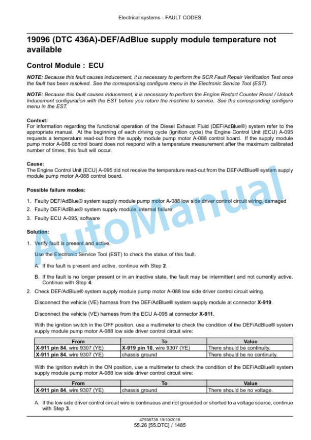 New Holland T6.125, T6.145, T6.155, T6.165, T6.175, T6.180 Auto Command Tier 4B Final Tractor Service Manual 47951305-3