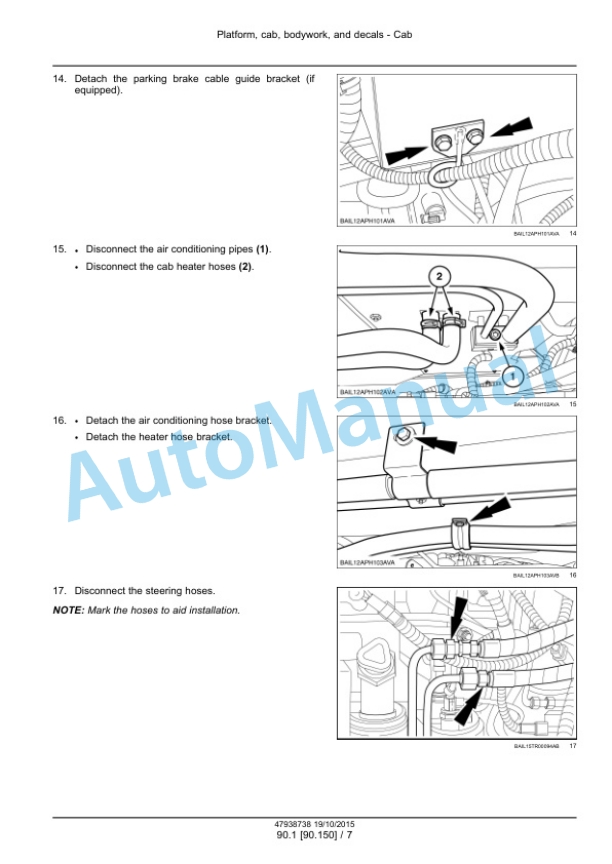 New Holland T6.125, T6.145, T6.155, T6.165, T6.175, T6.180 Auto Command Tier 4B Final Tractor Service Manual 47951305-5