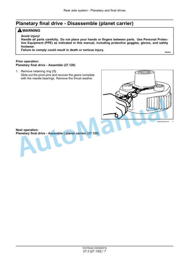 Alternative view of New Holland T6.125, T6.145, T6.155, T6.165, T6.175, T6.180 Auto Command Tier 4B Final Tractor Service Manual 51675244