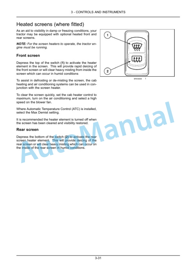 Alternative view of New Holland T6.140, T6.150, T6.160 Sidewinder II Auto Command Tractor Operation and Maintenance Manual 47897262