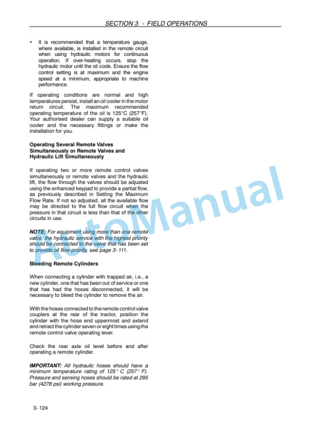 New Holland T7030, T7040, T7050, T7060, T7070 Sidewinder II Auto Command and Power Command Tractor Operation and Maintenance Manual 47458267-4