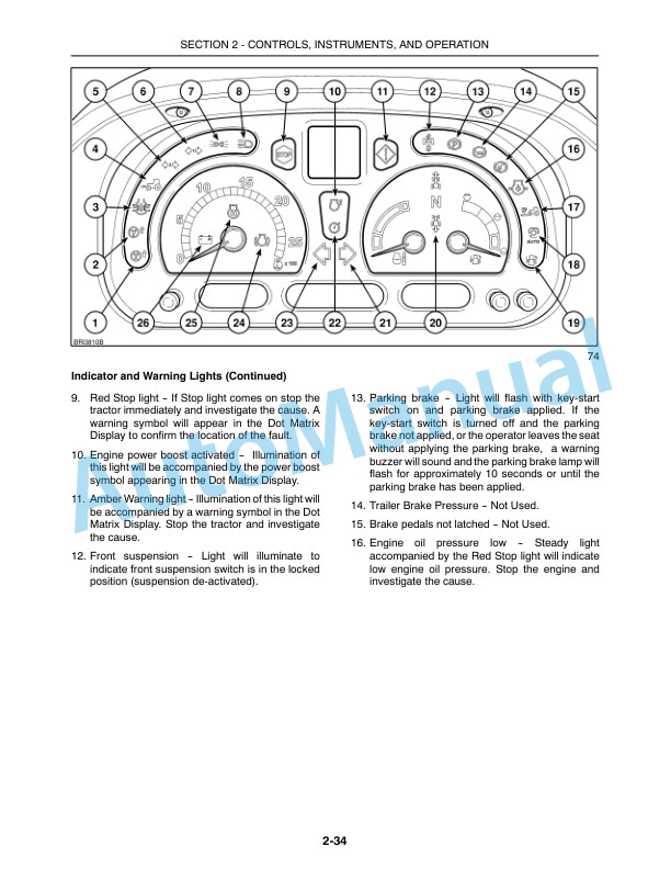 Alternative view of New Holland T7030, T7040, T7050, T7060 Tractor Operation and Maintenance Manual 87732584