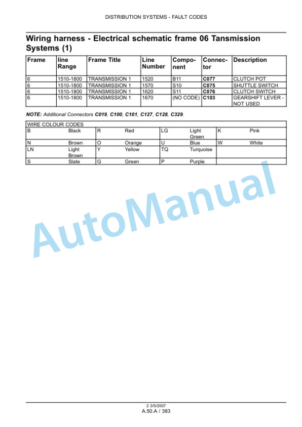 New Holland T7030, T7040, T7050, T7060 Tractor Repair Manual 87663219-2