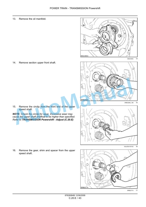 New Holland T7030, T7040, T7050, T7060 Tractor Service Manual 84410780-2