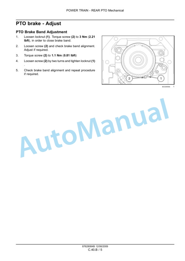 New Holland T7030, T7040, T7050, T7060 Tractor Service Manual 84410780-4
