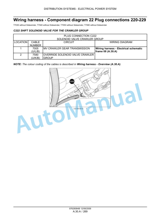 New Holland T7030, T7040, T7050, T7060 Tractor Service Manual 87628084BNA-2