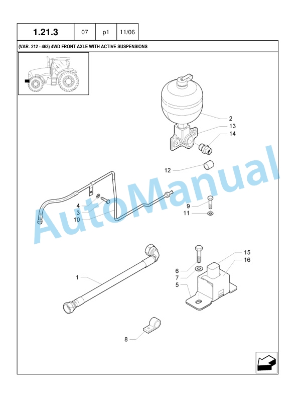 New Holland T7030, T7040, T7050, T7060 Tractor Service Parts Catalogue 87635889-2