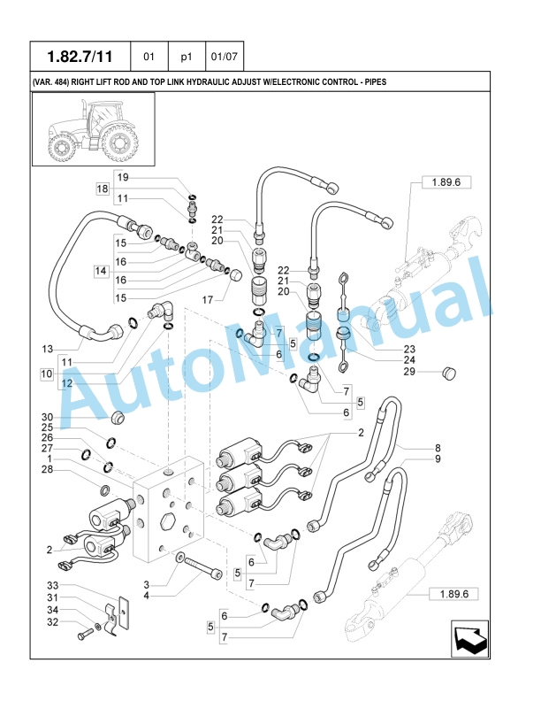 New Holland T7030, T7040, T7050, T7060 Tractor Service Parts Catalogue 87635889-4