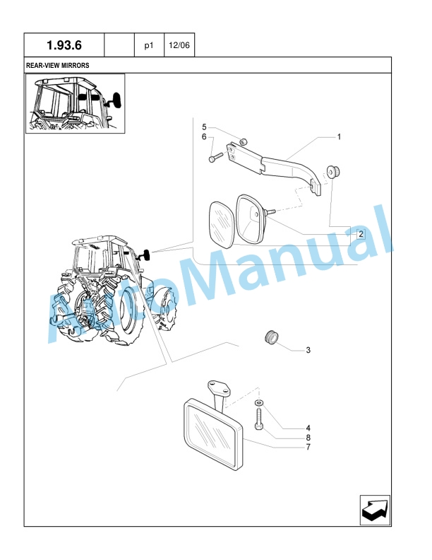 New Holland T7030, T7040, T7050, T7060 Tractor Service Parts Catalogue 87635889-5