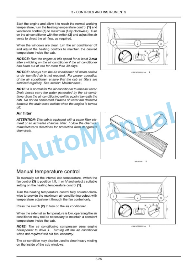 New Holland T7.140, T7.150, T7.165, T7.175, T7.180, T7.190, T7.195, T7.205 Tractor Operation and Maintenance Manual 47389976-2