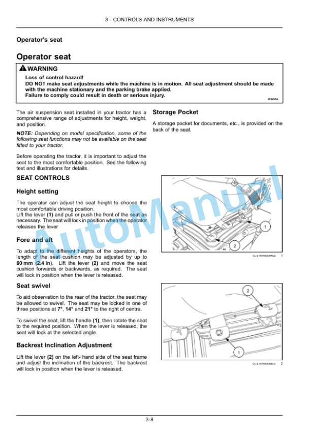 Alternative view of New Holland T7.150, T7.180 Tractor Operation and Maintenance Manual 51635318