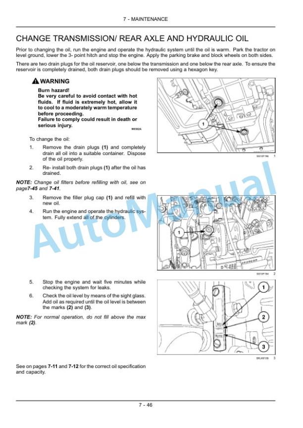 New Holland T7.170, T7.185, T7.200, T7.210 Range Command, Power Command Tractor Operation and Maintenance Manual 84349902-5