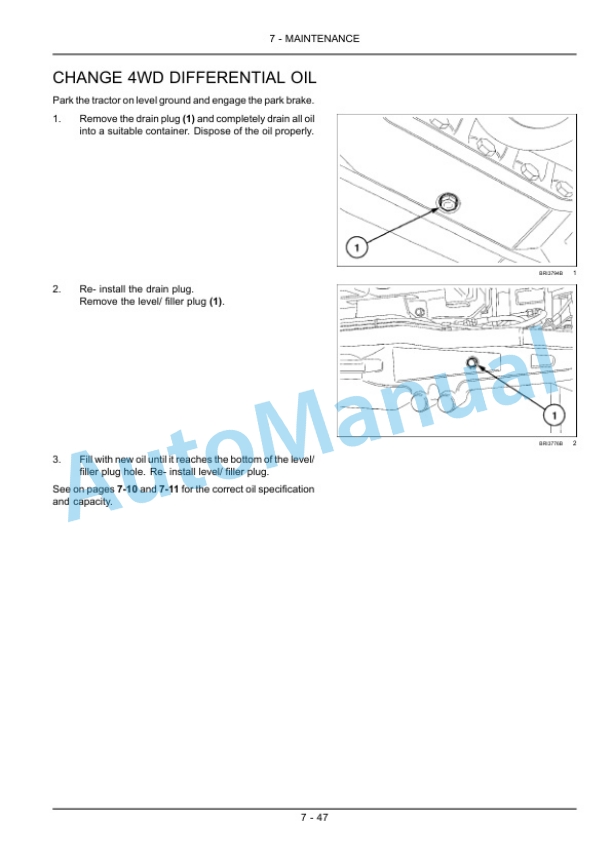 New Holland T7.170, T7.185, T7.200, T7.210 Range Command, Power Command Tractor Operation and Maintenance Manual 84411220-5
