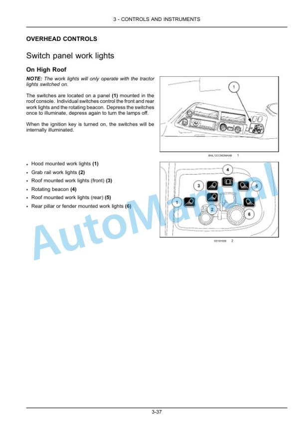 Alternative view of New Holland T7.170, T7.185, T7.200, T7.210 Sidewinder II Auto Command Tractor Operation and Maintenance Manual 47893000