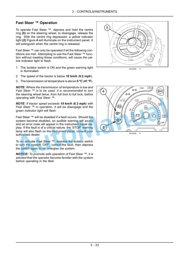 New Holland T7.170, T7.185, T7.200, T7.210 Sidewinder II Auto Command Tractor Operation and Maintenance Manual 84411148-2