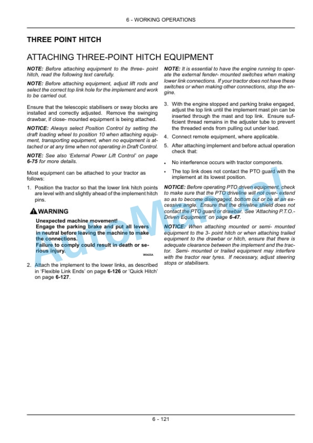 New Holland T7.170, T7.185, T7.200, T7.210 Sidewinder II Auto Command Tractor Operation and Maintenance Manual 84411148-4