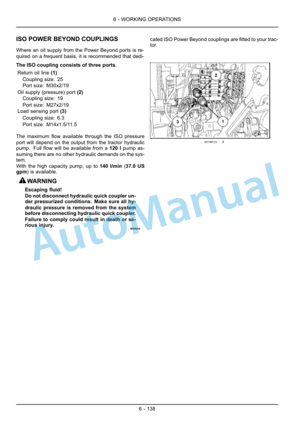 New Holland T7.170, T7.185, T7.200, T7.210 Sidewinder II Range Command, Power Command Tractor Operation and Maintenance Manual 84350762-4