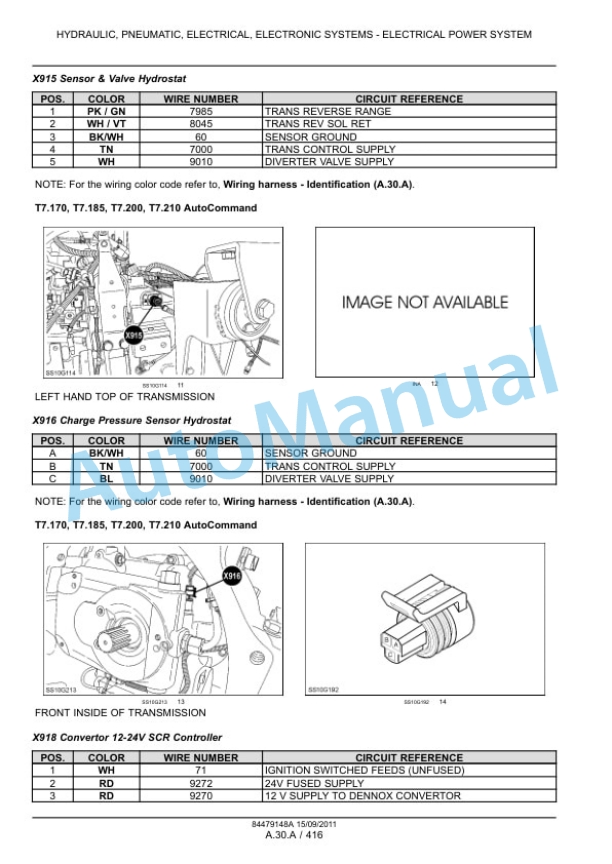 New Holland T7.170, T7.185, T7.200, T7.210 Tractor Service Manual 84479148A-2