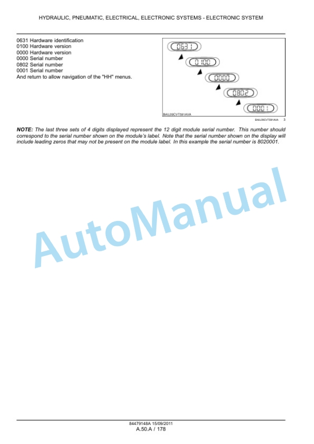 New Holland T7.170, T7.185, T7.200, T7.210 Tractor Service Manual 84561160-3