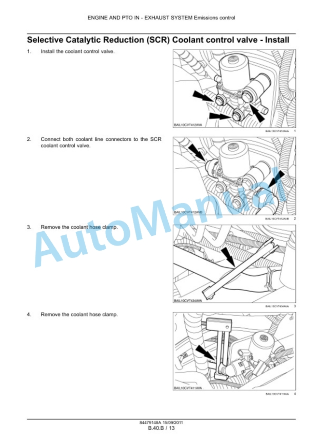 New Holland T7.170, T7.185, T7.200, T7.210 Tractor Service Manual 84561162-4