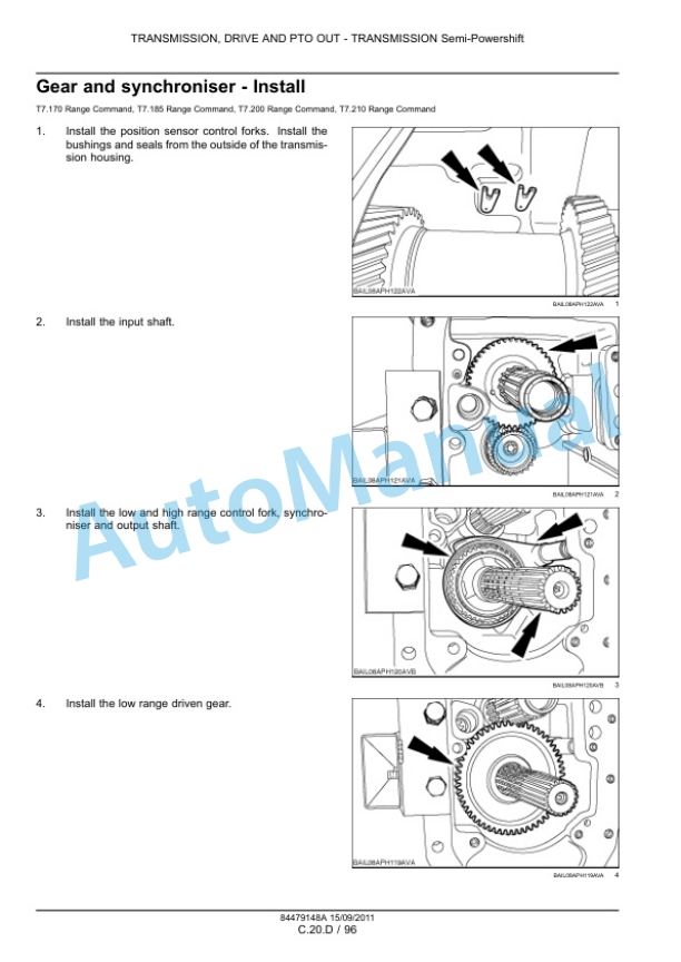 Alternative view of New Holland T7.170, T7.185, T7.200, T7.210 Tractor Service Manual 84561163
