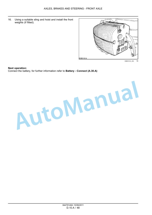 New Holland T7.170, T7.185, T7.200, T7.210 Tractor Service Manual 84561164-2