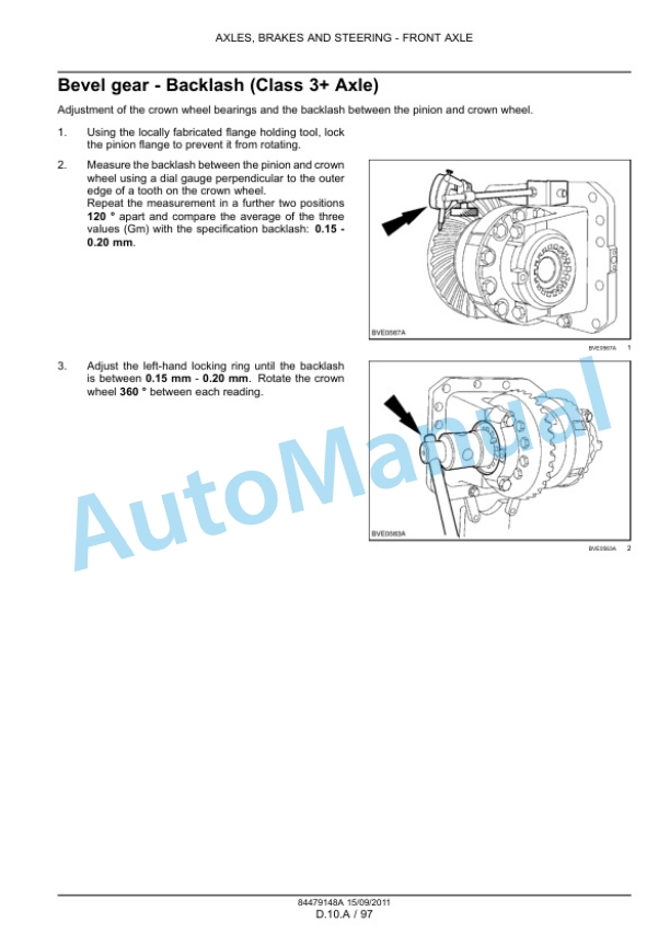 New Holland T7.170, T7.185, T7.200, T7.210 Tractor Service Manual 84561164-3