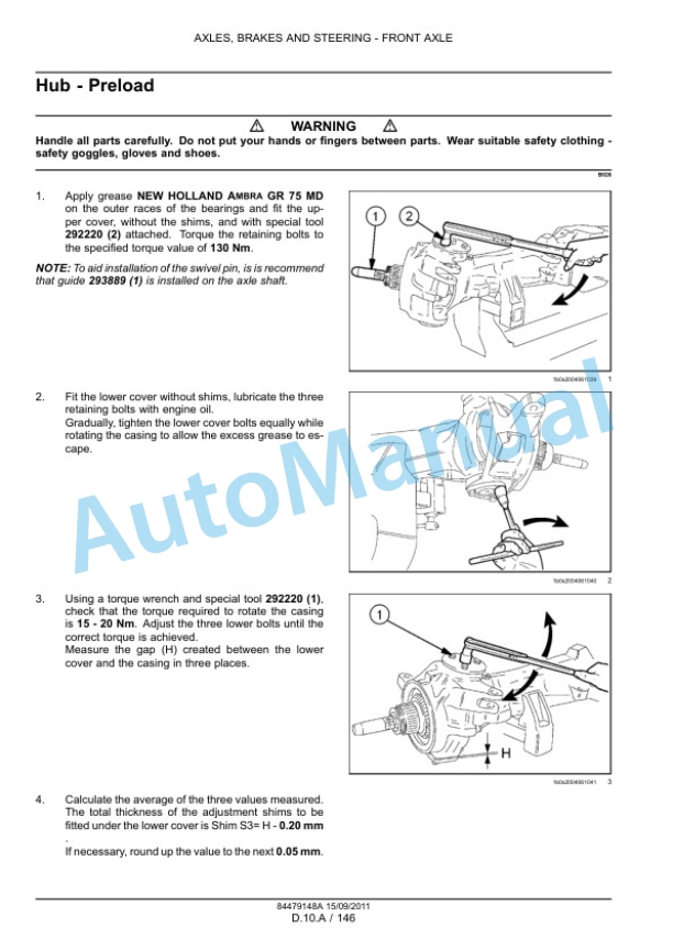 New Holland T7.170, T7.185, T7.200, T7.210 Tractor Service Manual 84561164-4