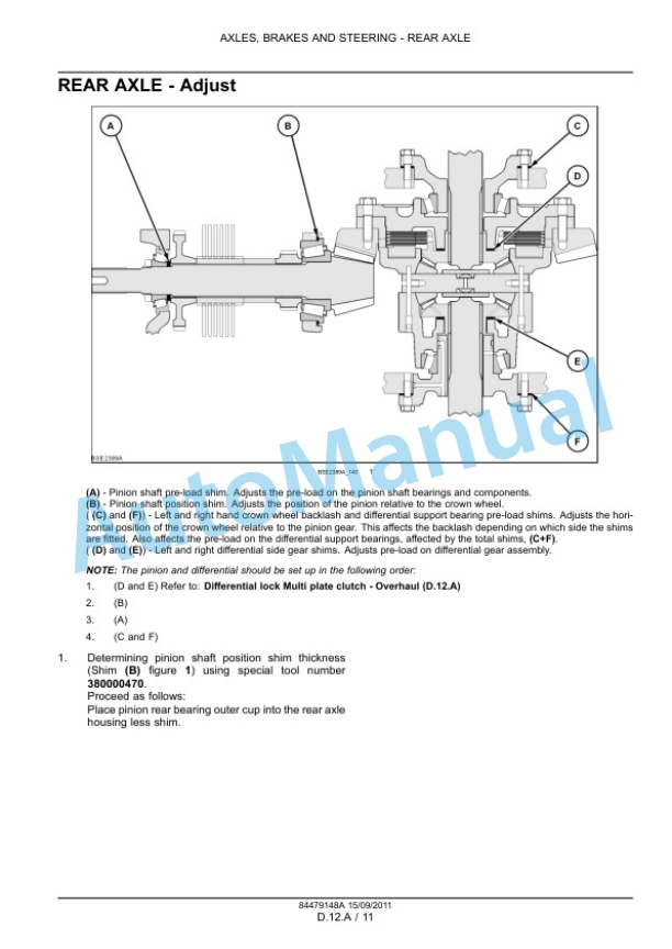New Holland T7.170, T7.185, T7.200, T7.210 Tractor Service Manual 84561164-5