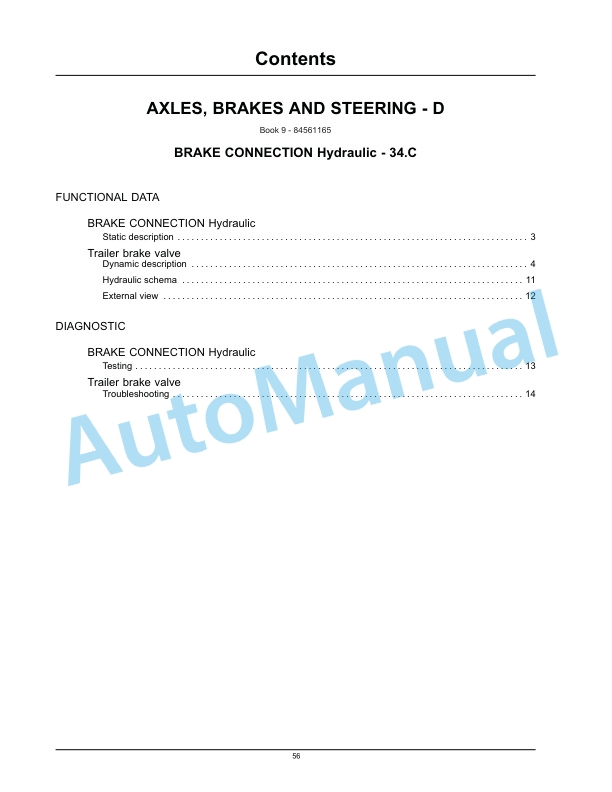 New Holland T7.170, T7.185, T7.200, T7.210 Tractor Service Manual 84561167-5