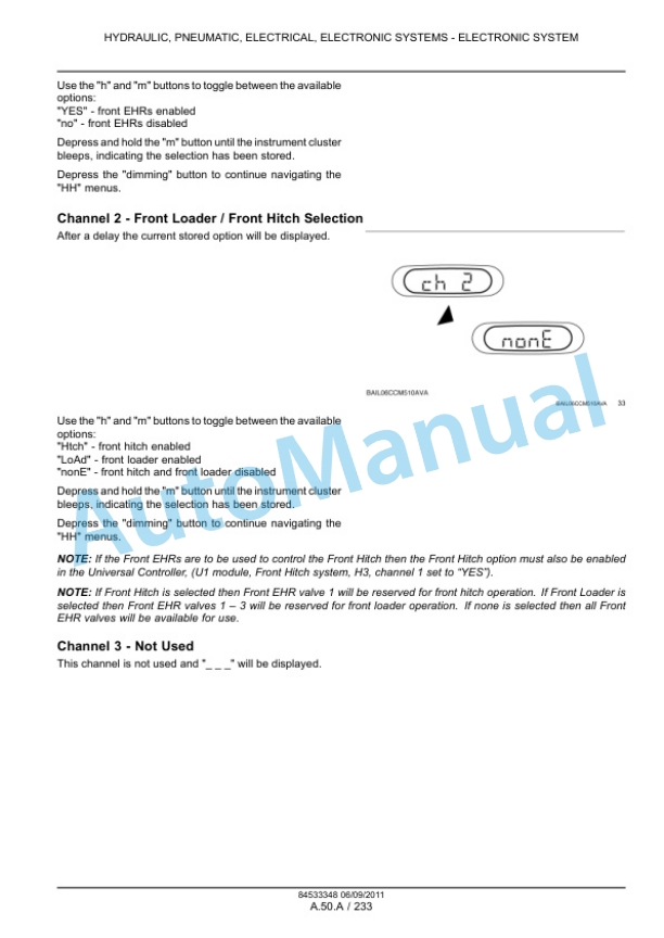 New Holland T7.170 - T7.210 Sidewinder II Auto Command Tractor - T7.170 - T7.210 Sidewinder II Range Command, Power Command Tractor Calibration Booklet 84533348-4